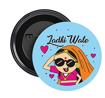 Stickerji Team Bride Wedding Badge Design 13 - Pinback button for bridal and groom party