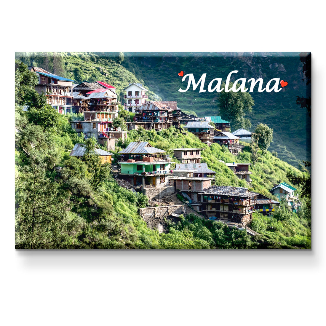 Stickerji Souvenir Wooden Fridge Magnet | Malana