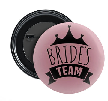 Stickerji Team Bride Wedding Badge Design 10 - Pinback button for bridal and groom party