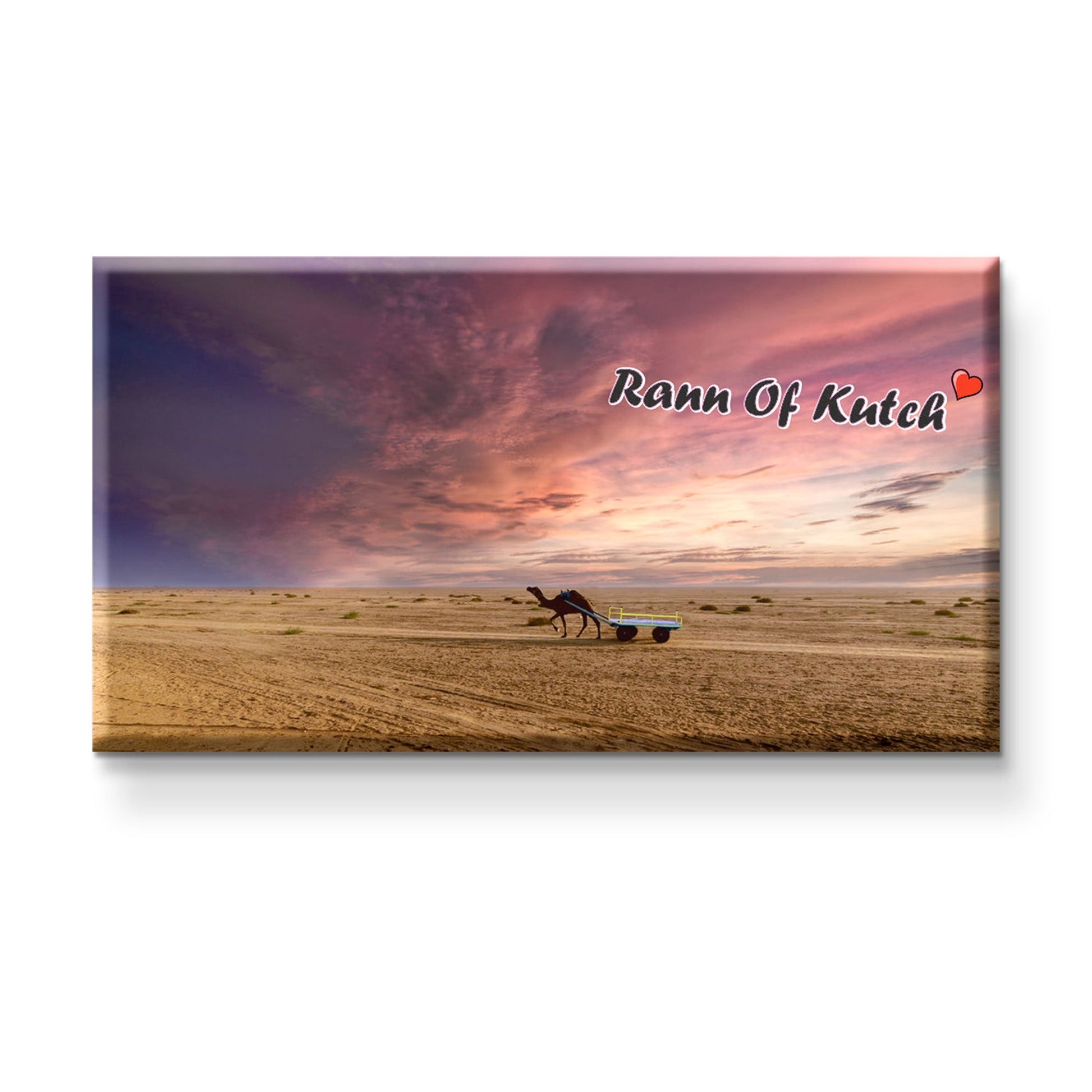 Stickerji Rann of Kutch Wooden Fridge Magnet - Souvenir travel keepsake gift - View 2
