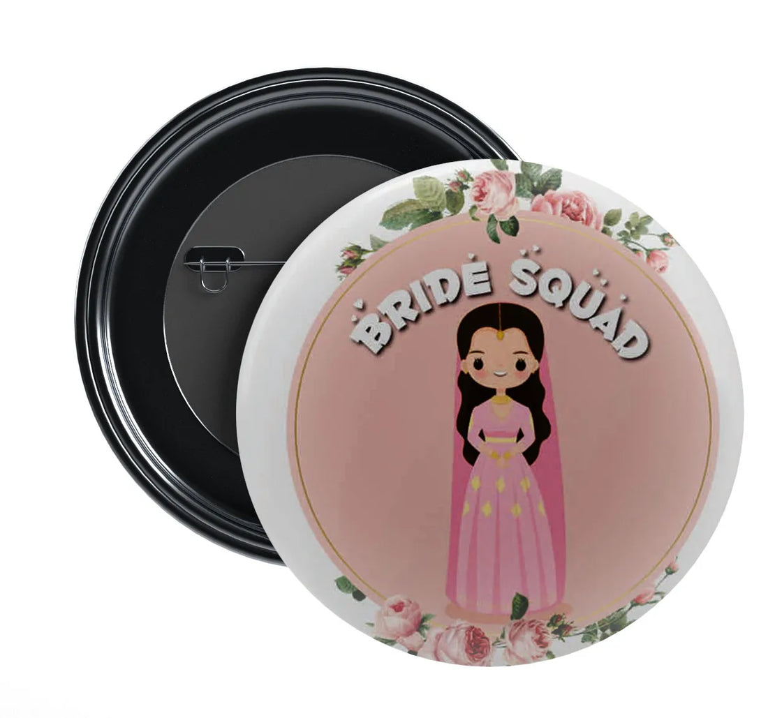 Stickerji Team Bride Wedding Badge Design 12 - Pinback button for bridal and groom party