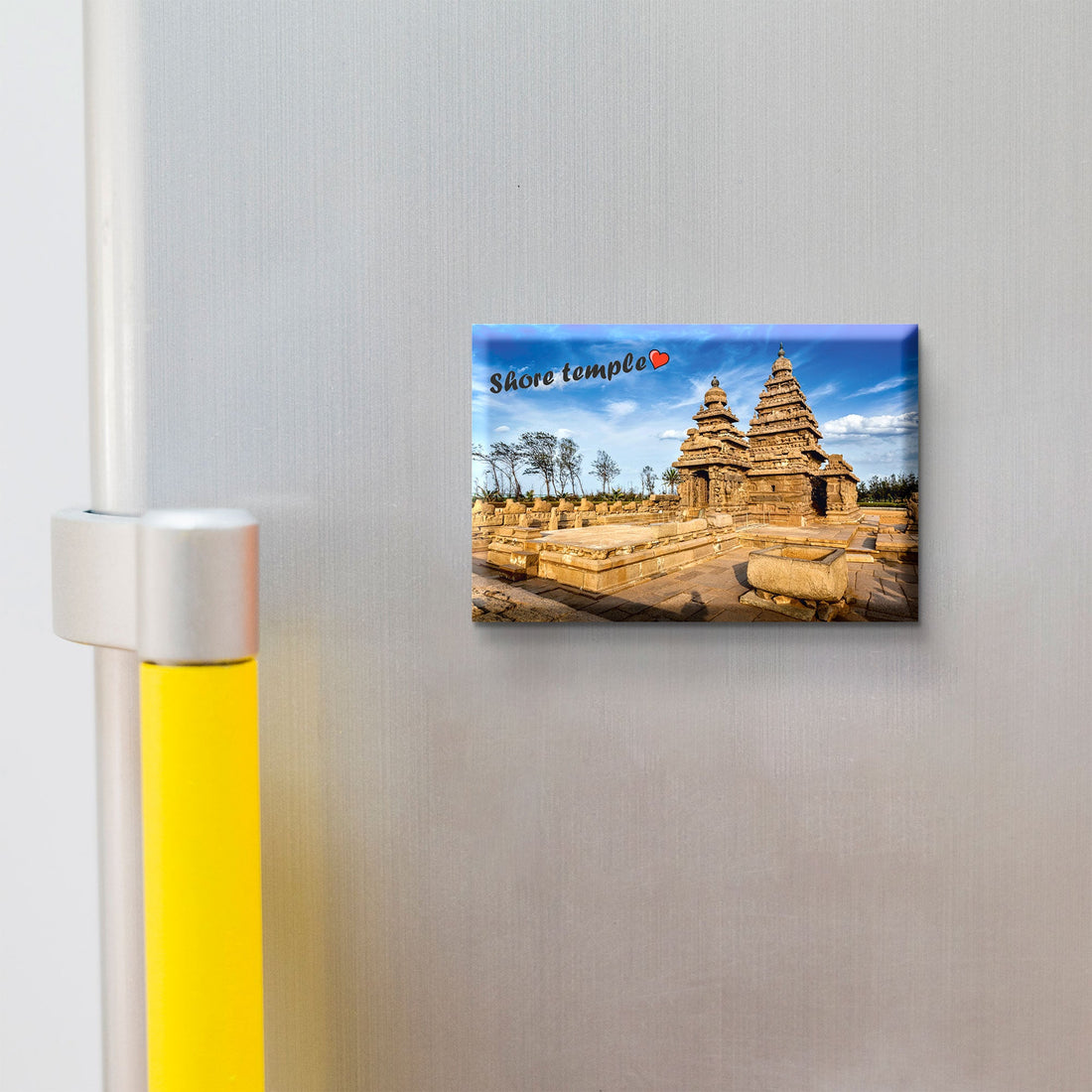 Stickerji Shore Temple Wooden Fridge Magnet - Souvenir travel keepsake gift
