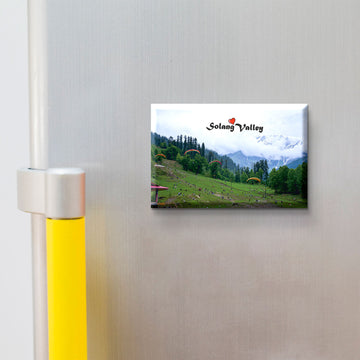Stickerji Solang Valley Wooden Fridge Magnet - Souvenir travel keepsake gift