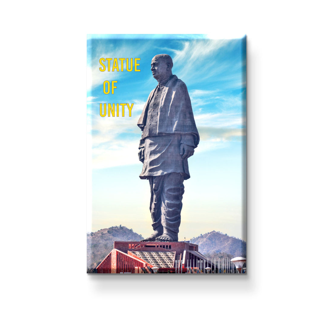 Stickerji Statue of Unity Wooden Fridge Magnet - Souvenir travel keepsake gift