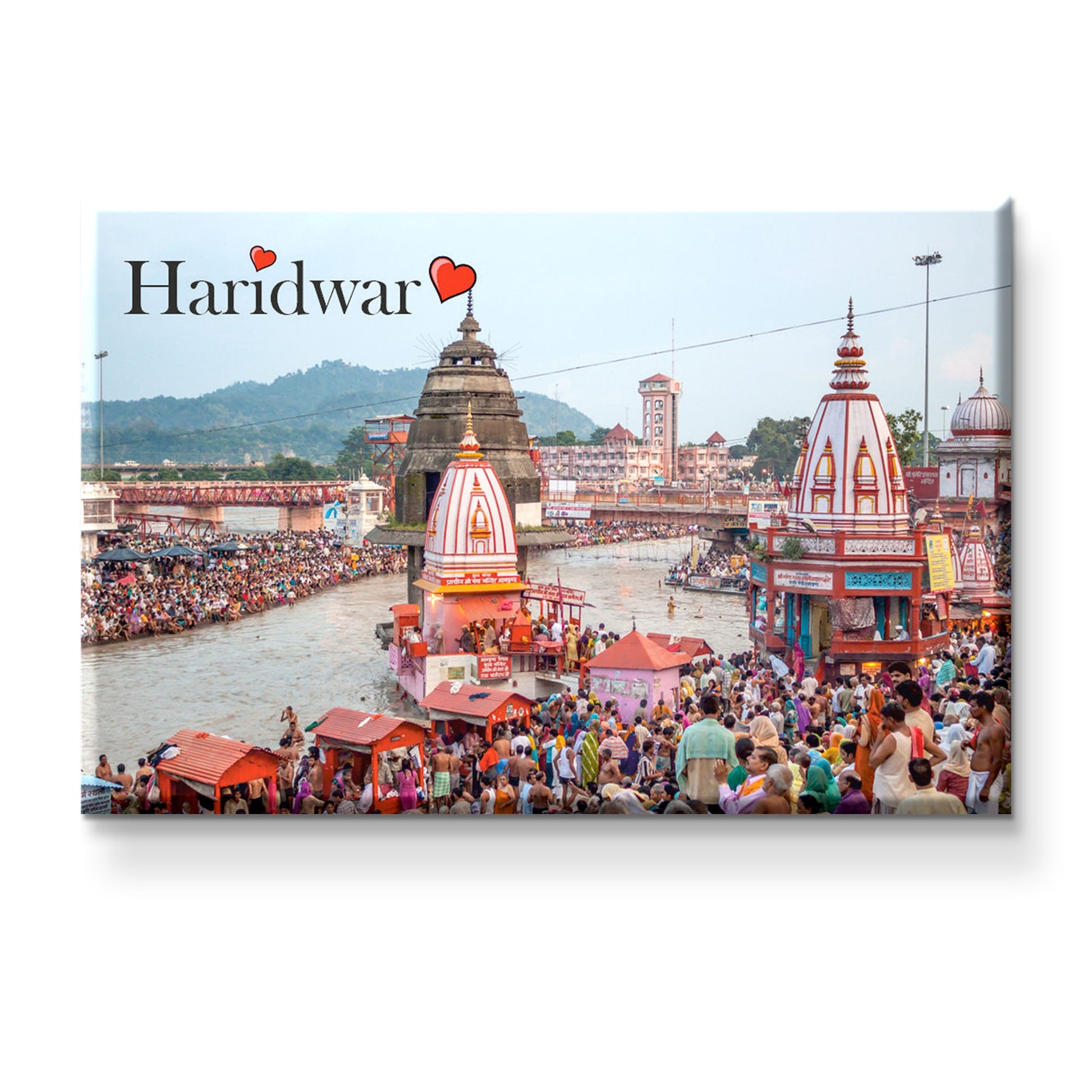 Stickerji Haridwar Wooden Fridge Magnet - Souvenir travel keepsake gift - View 2