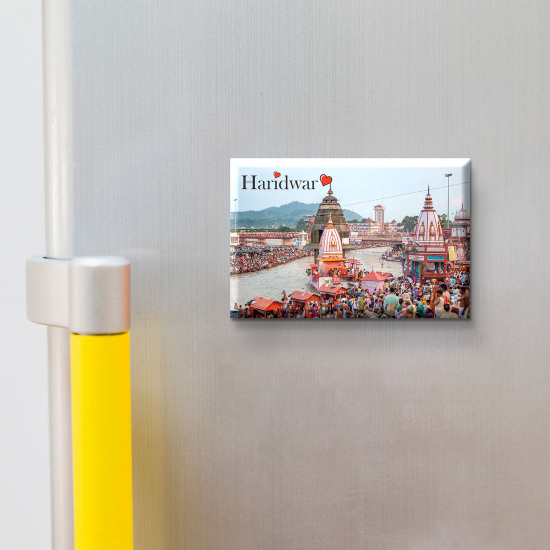 Stickerji Haridwar Wooden Fridge Magnet - Souvenir travel keepsake gift