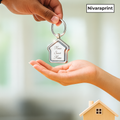 Stickerji Home Sweet Home Keychain | Metal Keychain | Home Shape | Rotating Keychain | Pack of 2 - Stickerji premium quality product - View 4