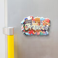 Stickerji France Wooden Fridge Magnet displayed on a refrigerator – colourful MDF souvenir travel gift