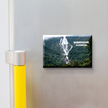 Stickerji Dudhsagar, Waterfall Wooden Fridge Magnet - Souvenir travel keepsake gift