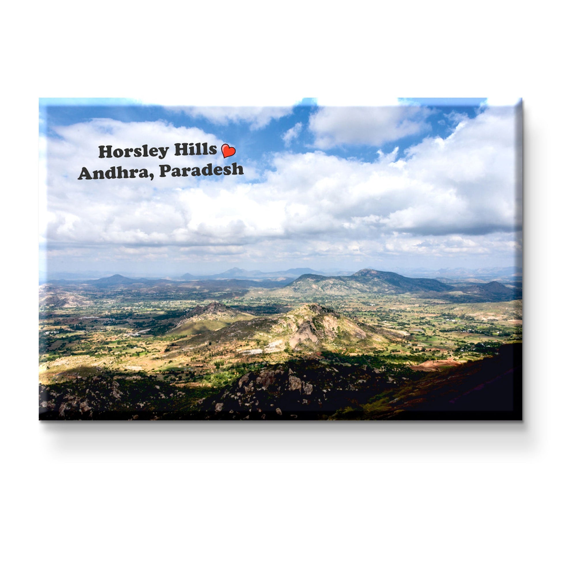 Stickerji Horsley Hills, Andhra Pradesh Wooden Fridge Magnet - Souvenir travel keepsake gift - View 2