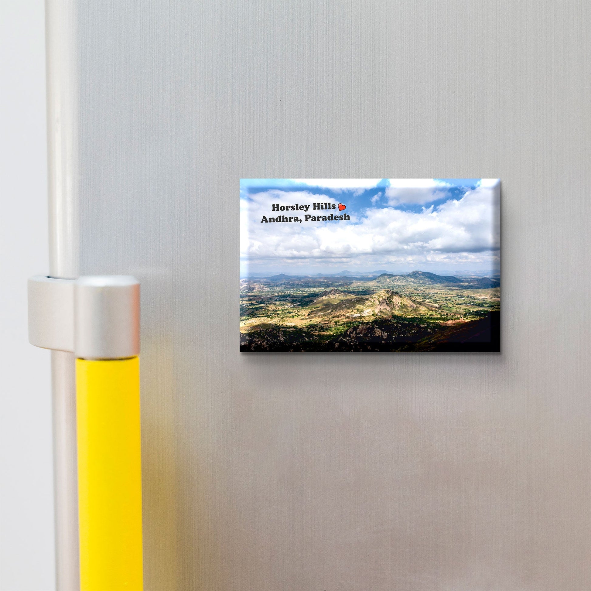Stickerji Horsley Hills, Andhra Pradesh Wooden Fridge Magnet - Souvenir travel keepsake gift