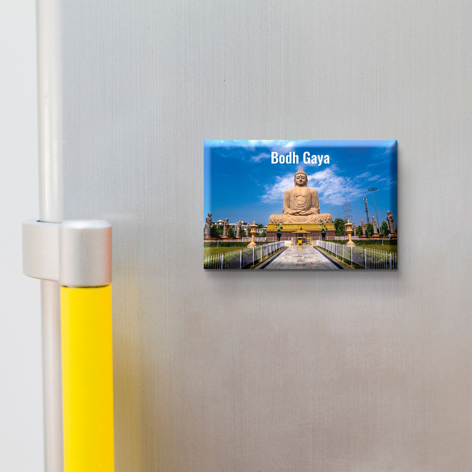 Stickerji Bodh Gaya Wooden Fridge Magnet - Souvenir travel keepsake gift