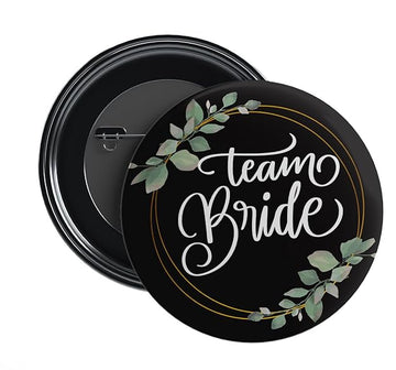 Stickerji Team Bride Wedding Badge Design 27 - Pinback button for bridal and groom party