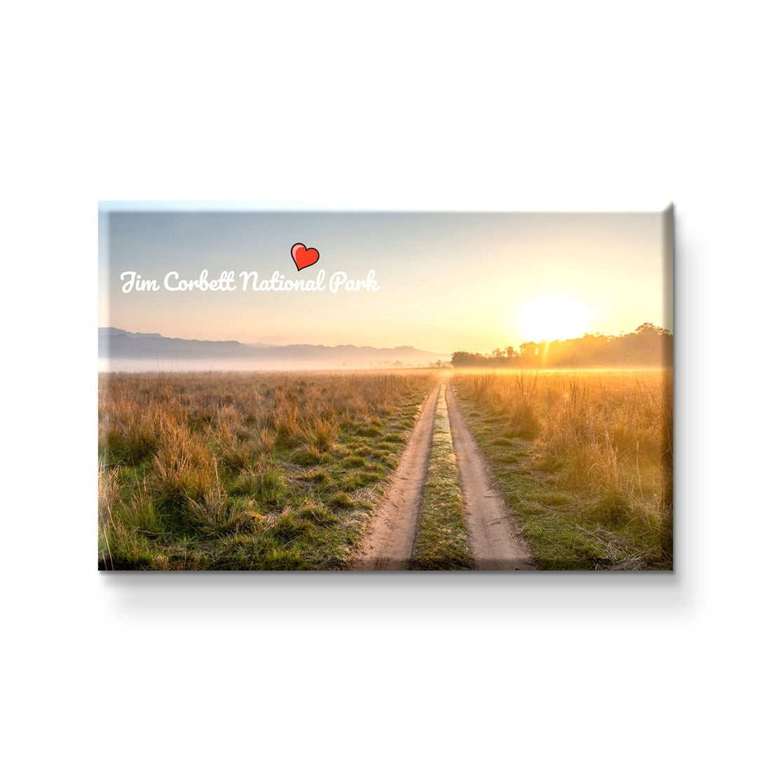 Stickerji Jim Corbett National Park Wooden Fridge Magnet - Souvenir travel keepsake gift
