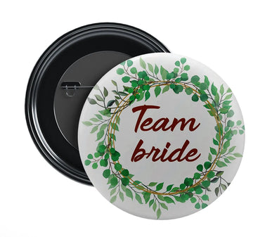 Stickerji Team Bride Wedding Badge Design 2 - Pinback button for bridal and groom party