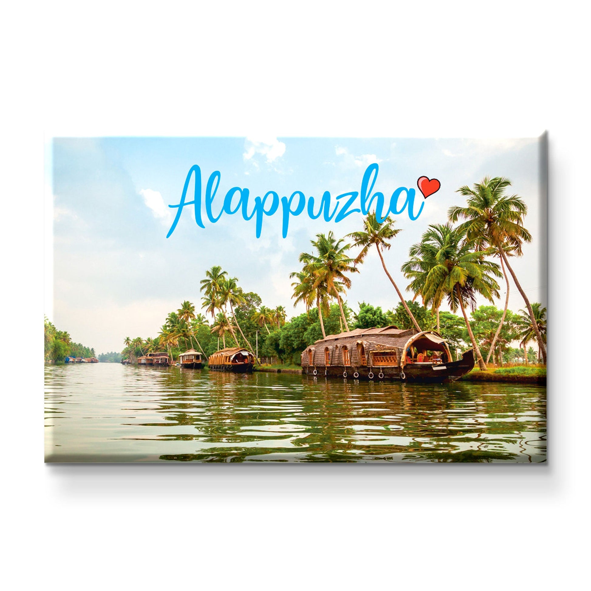 Stickerji Alappuzha Wooden Fridge Magnet - Souvenir travel keepsake gift - View 2