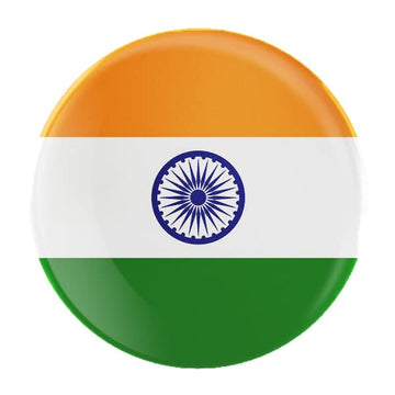 Stickerji India Flag Tricolor Badge Design 3 - Patriotic pinback button