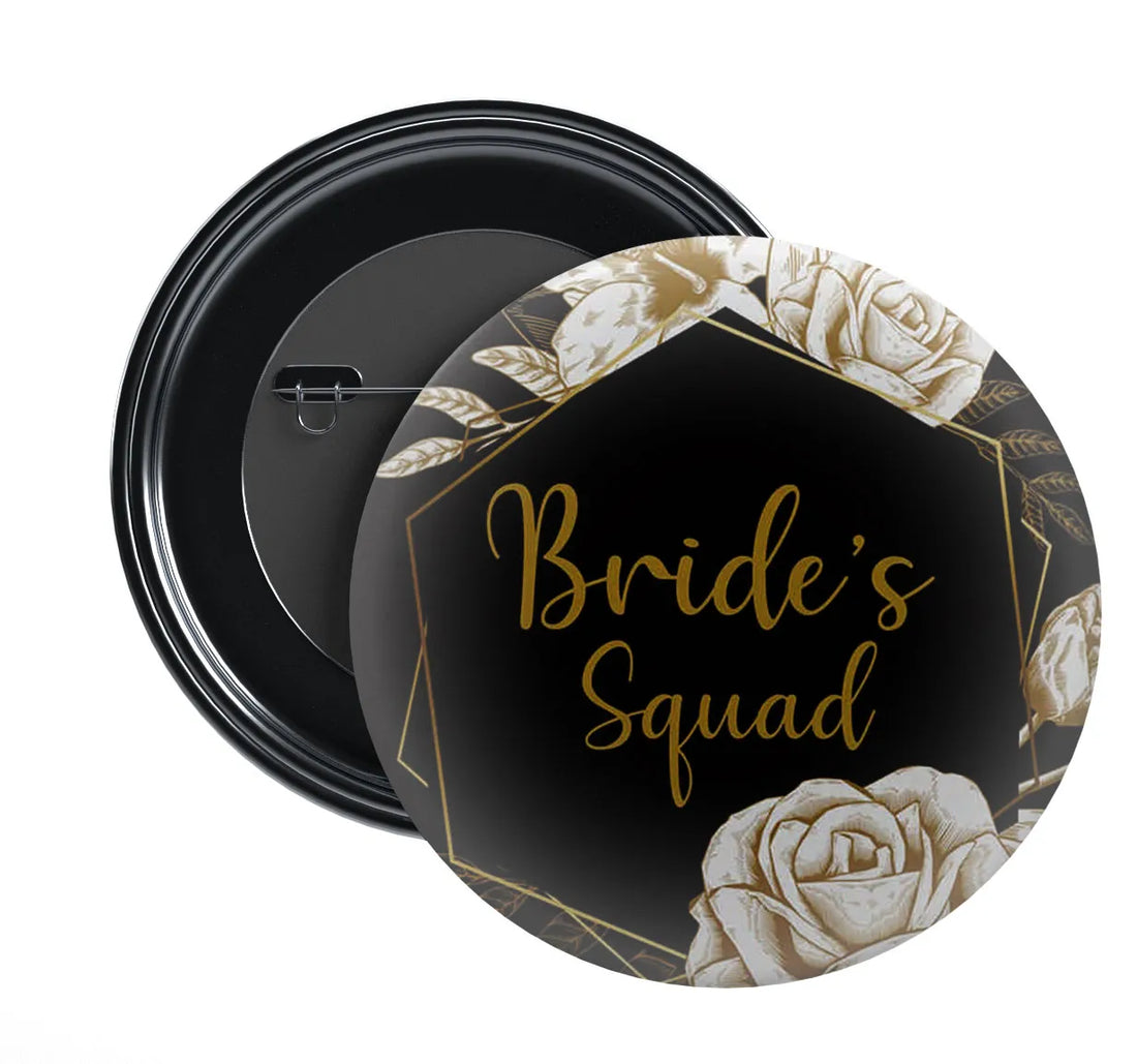 Stickerji Team Bride Wedding Badge Design 5 - Pinback button for bridal and groom party