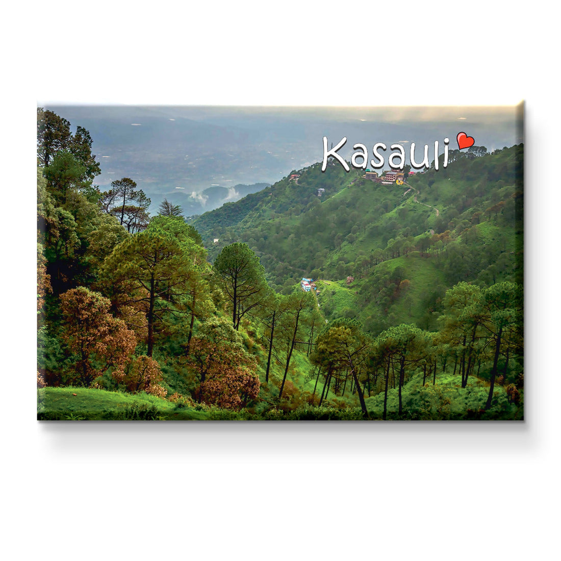 Stickerji Kasauli Wooden Fridge Magnet - Souvenir travel keepsake gift