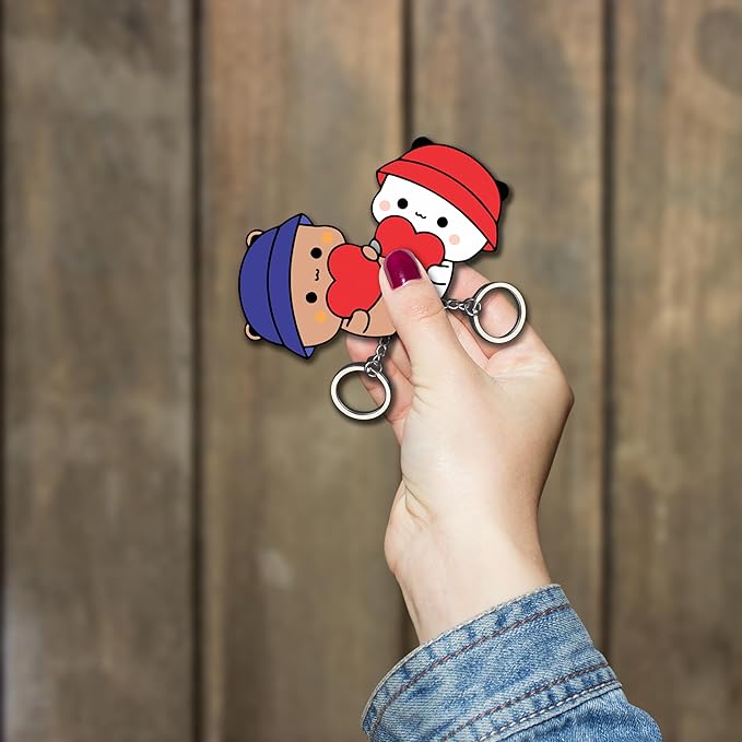 Bubu Dudu Couple Acrylic Keychain Holder - View 5 - Romantic couple gift