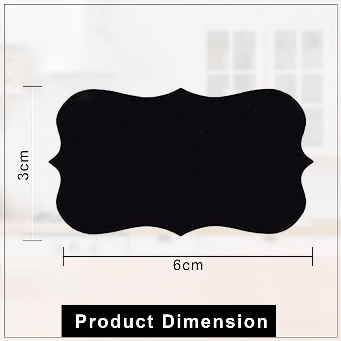 Stickerji 100 Piece Waterproof Vinyl Black Labels Stickers for Mason Jar Glass & Plastic Bottles | With 1 Piece White Pencil - Stickerji premium quality product
