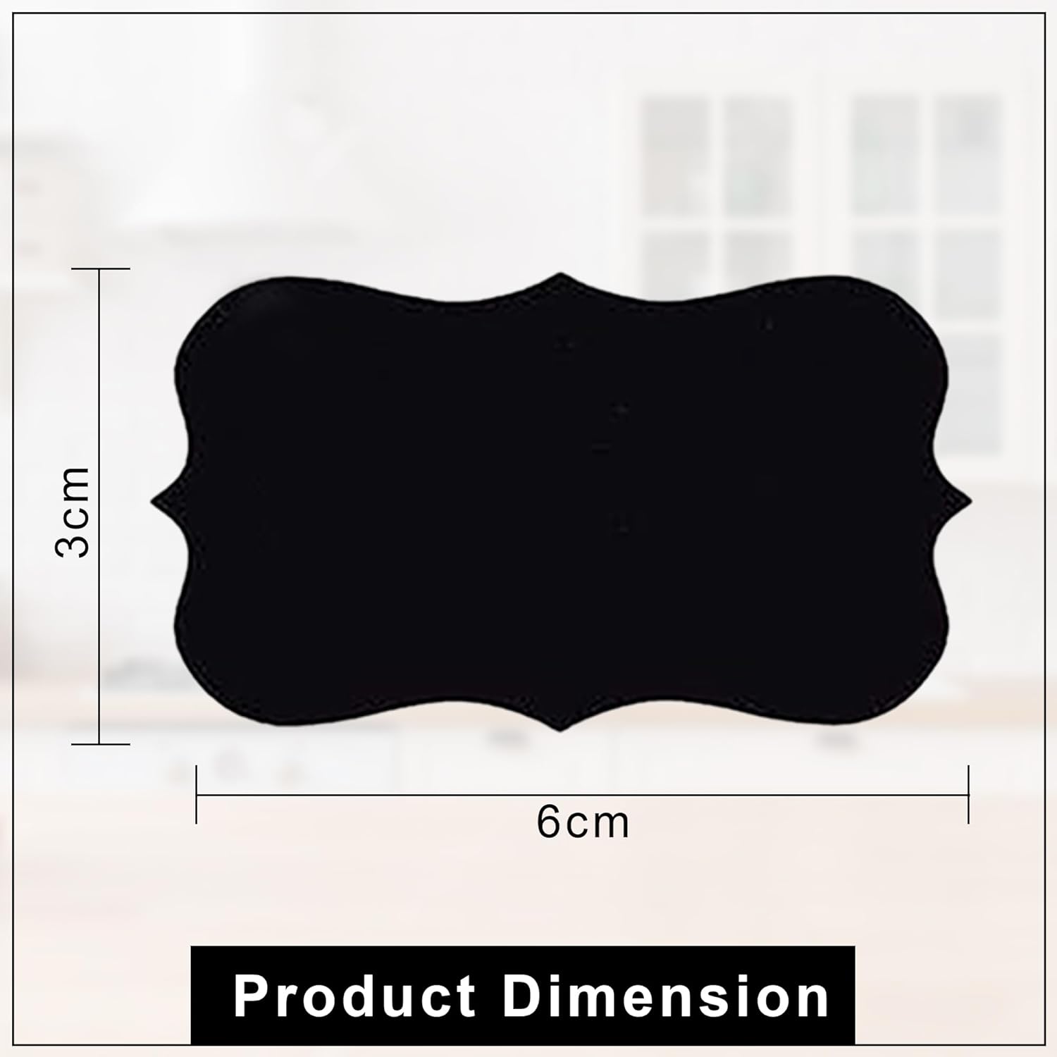 Stickerji 100 Piece Waterproof Vinyl Black Labels Stickers for Mason Jar Glass & Plastic Bottles | With 1 Piece White Pencil - Stickerji premium quality product - View 2