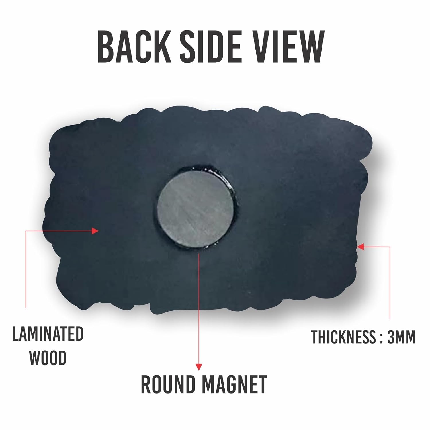 Stickerji Chennai Wooden Fridge Magnet - Souvenir travel keepsake gift - View 2