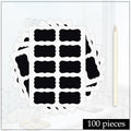 Stickerji 100 Piece Waterproof Vinyl Black Labels Stickers for Mason Jar Glass & Plastic Bottles | With 1 Piece White Pencil - Stickerji premium quality product - View 5