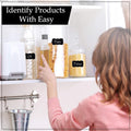 Stickerji 100 Piece Waterproof Vinyl Black Labels Stickers for Mason Jar Glass & Plastic Bottles | With 1 Piece White Pencil - Stickerji premium quality product - View 6