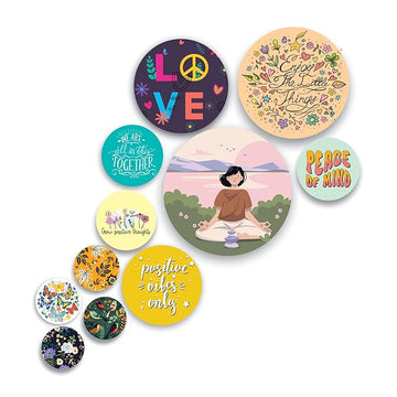 Stickerji Wooden Wall Hanging for Home Decoration | Yoga Theme Wooden Wall Hanging