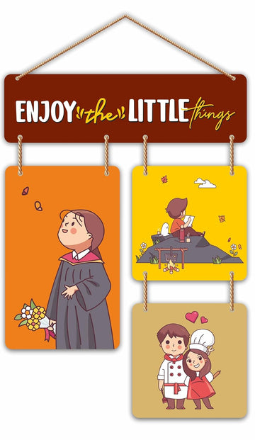 Stickerji Wooden Wall Hanging for Home Decoration | Enjoy the little things 02