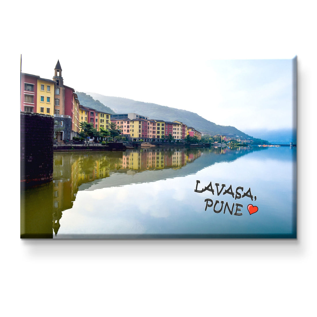 Stickerji Souvenir Wooden Fridge Magnet | Lavasa Pune
