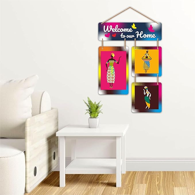 Stickerji Wooden Wall Hanging for Home Decoration | Welcome to our Home