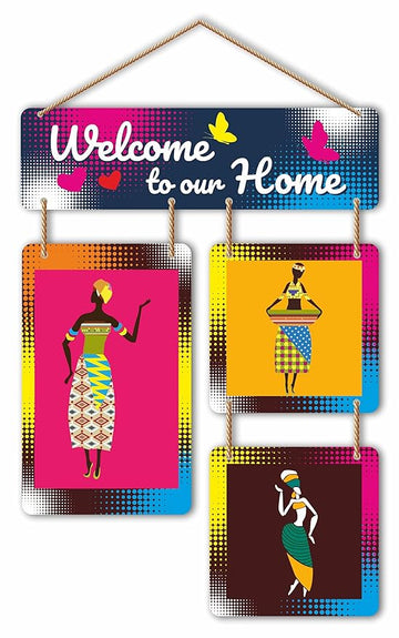 Stickerji Wooden Wall Hanging for Home Decoration | Welcome to our Home