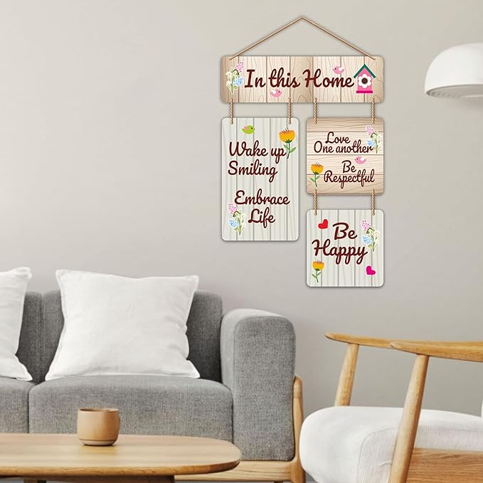 Stickerji Wooden Wall Hanging for Home Decoration | In this Home