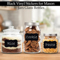 Stickerji 100 Piece Waterproof Vinyl Black Labels Stickers for Mason Jar Glass & Plastic Bottles | With 1 Piece White Pencil - Stickerji premium quality product - View 7