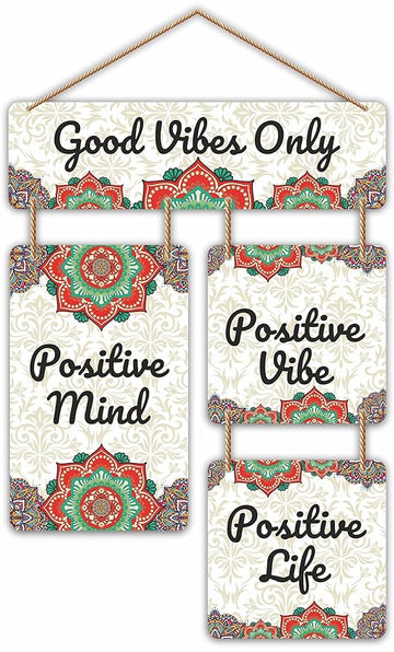 Stickerji Wooden Wall Hanging for Home Decoration | Good Vibes Only 02