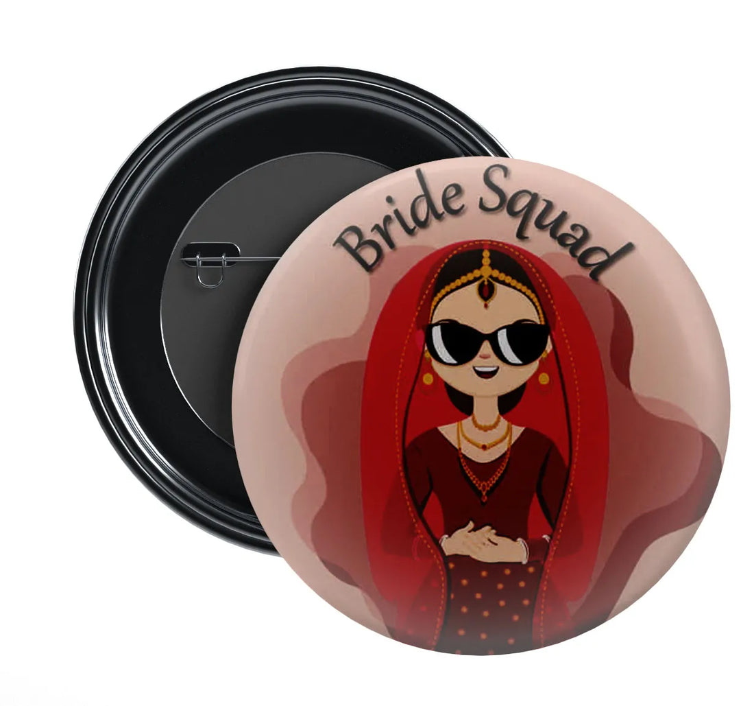 Stickerji Team Bride Wedding Badge Design 9 - Pinback button for bridal and groom party
