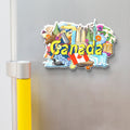 Stickerji Canada Wooden Fridge Magnet mounted on refrigerator – colorful Canada souvenir travel gift