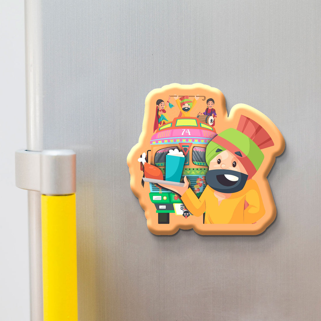 Stickerji Punjab01 Wooden Fridge Magnet - Souvenir travel keepsake gift