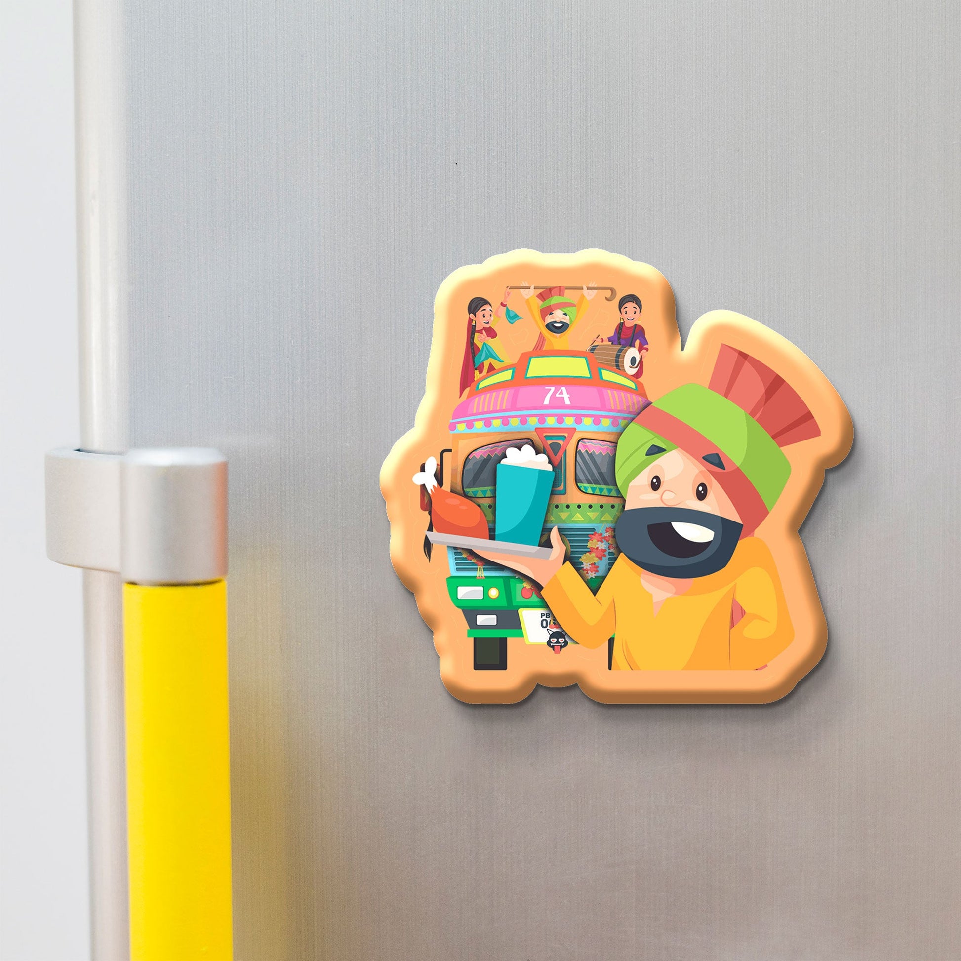 Stickerji Punjab01 Wooden Fridge Magnet - Souvenir travel keepsake gift
