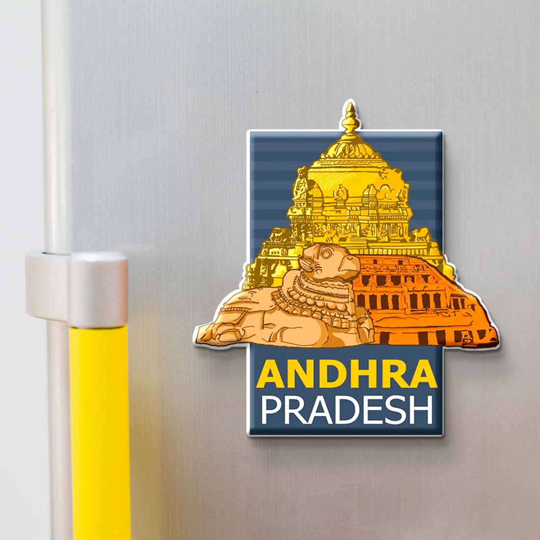 Andhra Pradesh Wooden Fridge Magnet – Stickerji Premium MDF Souvenir Travel Gift
