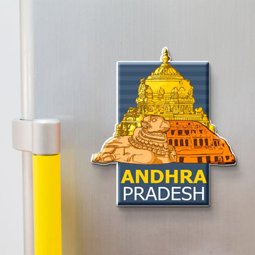 Andhra Pradesh Wooden Fridge Magnet – Stickerji Premium MDF Souvenir Travel Gift