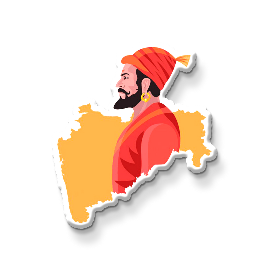 Chatrapati Shivaji Maharaj wooden fridge magnet – Maratha warrior king souvenir handcrafted by Stickerji
