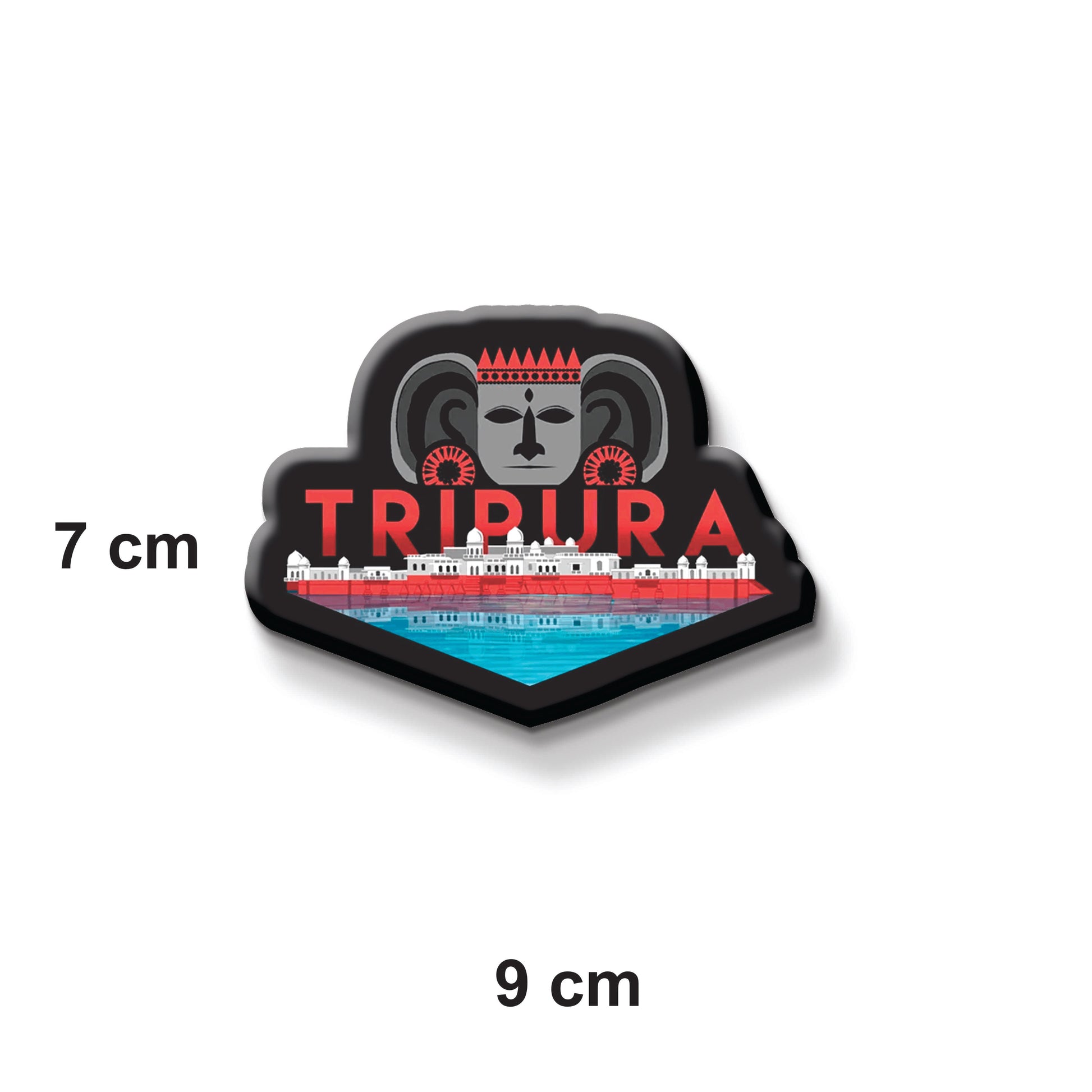 Stickerji Tripura Wooden Fridge Magnet - Souvenir travel keepsake gift - View 3