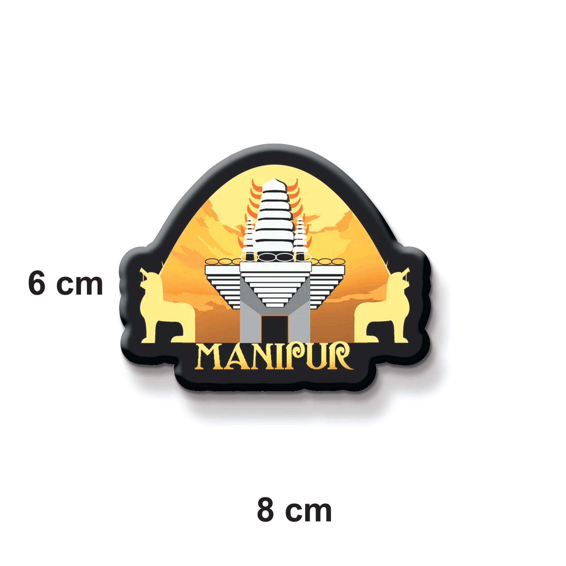 Stickerji Manipur Wooden Fridge Magnet - Souvenir travel keepsake gift - View 3