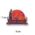 Stickerji Tamil Nadu Wooden Fridge Magnet - Souvenir travel keepsake gift - View 3