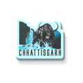 Stickerji Chhattisgarh Wooden Fridge Magnet - Souvenir travel keepsake gift - View 2