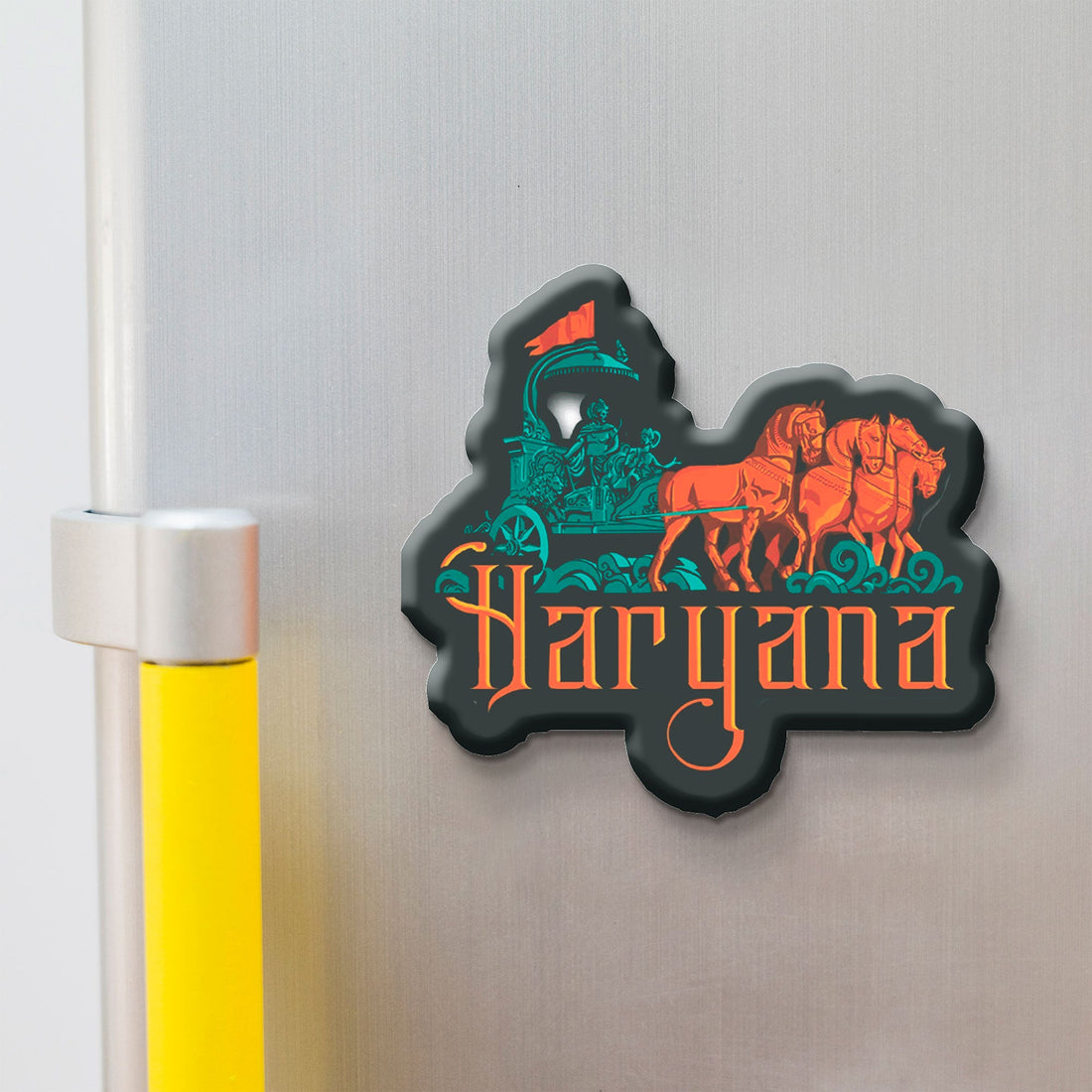 Stickerji Haryana Wooden Fridge Magnet - Souvenir travel keepsake gift