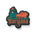 Stickerji Haryana Wooden Fridge Magnet - Souvenir travel keepsake gift - View 2